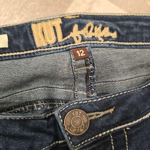 KUT From Kloth Womens Crop Jeans Size 12 Blue Nicole Stretch Denim - Picture 5 of 7